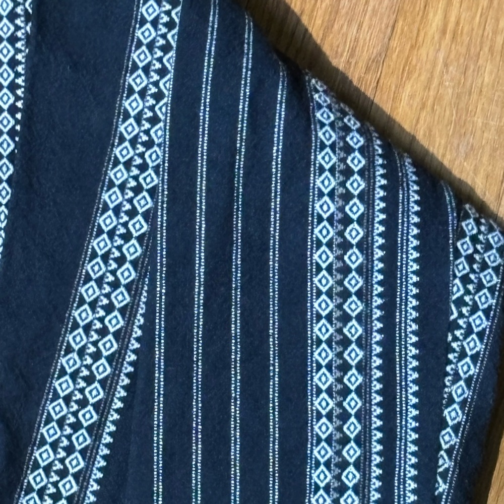 Anthropologie Women’s M Black and White Embroidered Striped Cropped Casual Pants - Picture 4 of 7